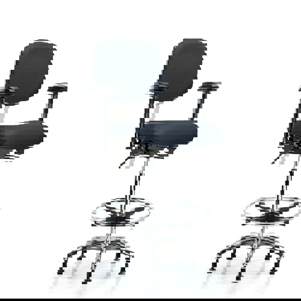 Task Chair: Vinyl, Imperial Blue