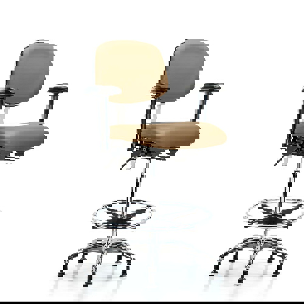 Task Chair: Vinyl, Taupe