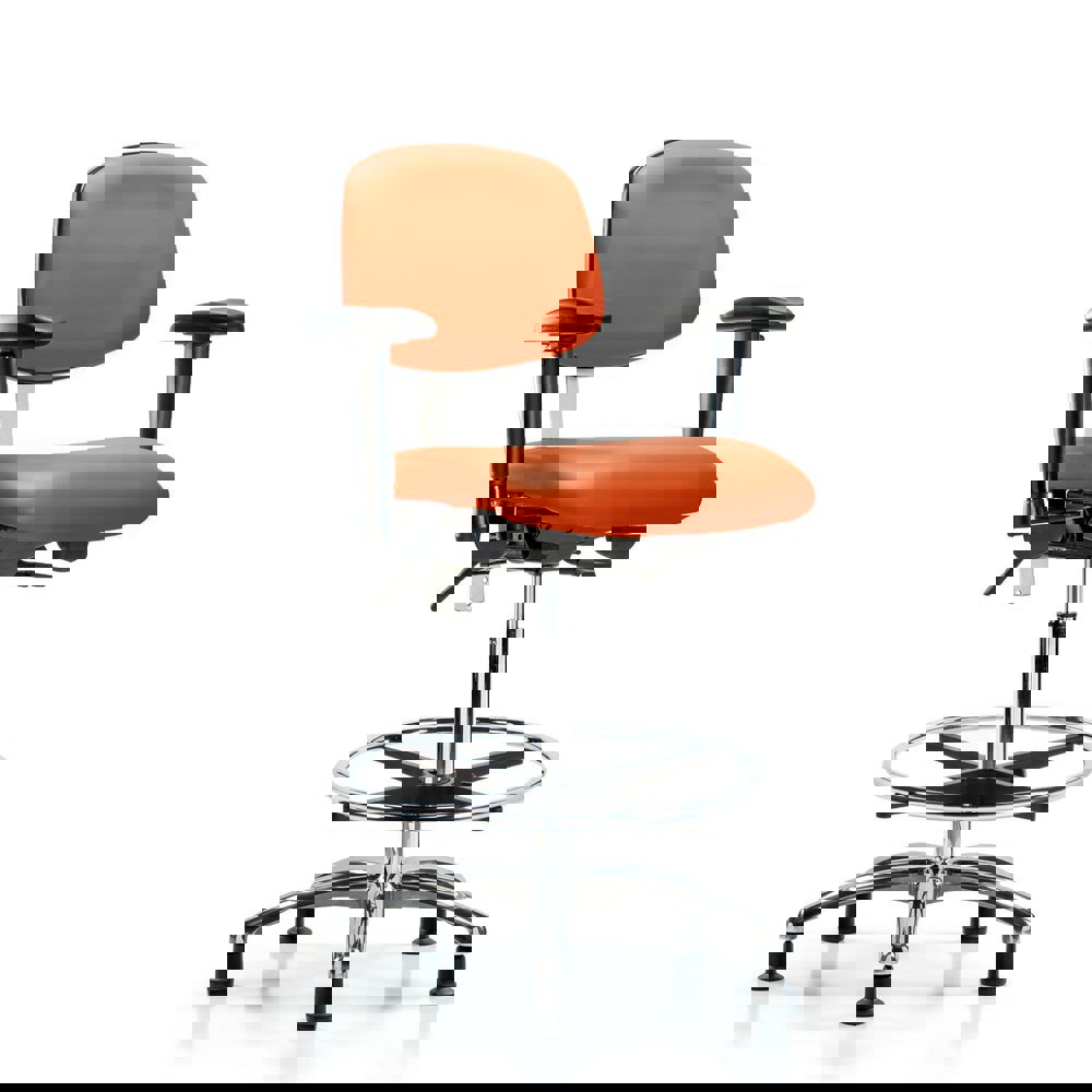 Task Chair: Vinyl, Orange Kist