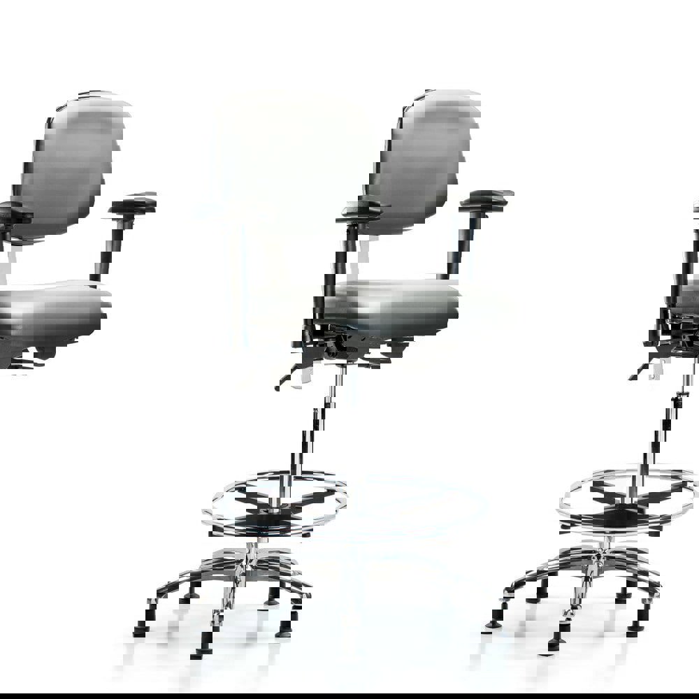 Task Chair: Vinyl, Sterling