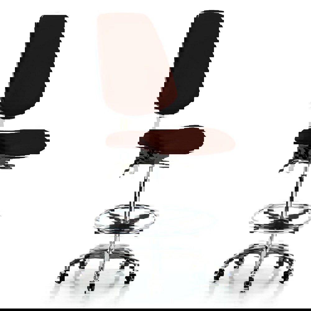 Task Chair: Vinyl, Burgundy