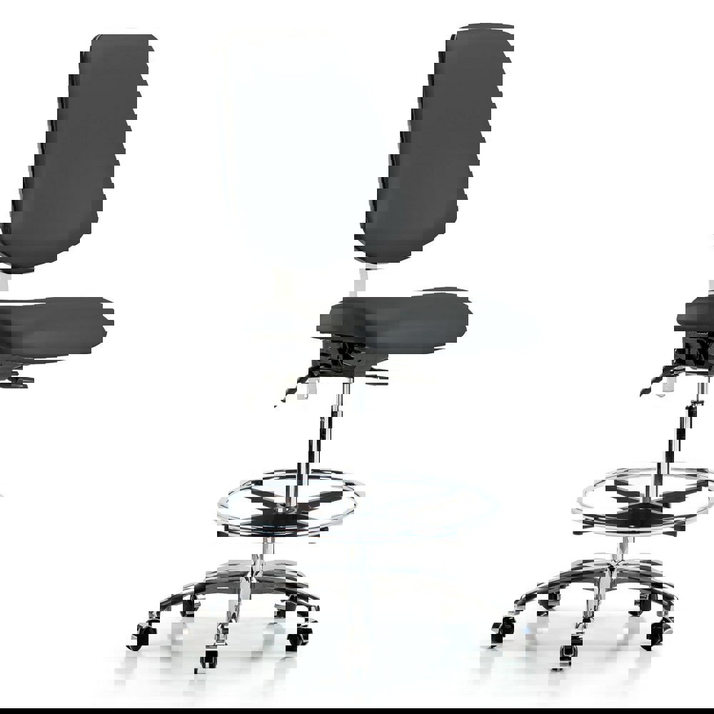 Task Chair: Vinyl, Charcoal