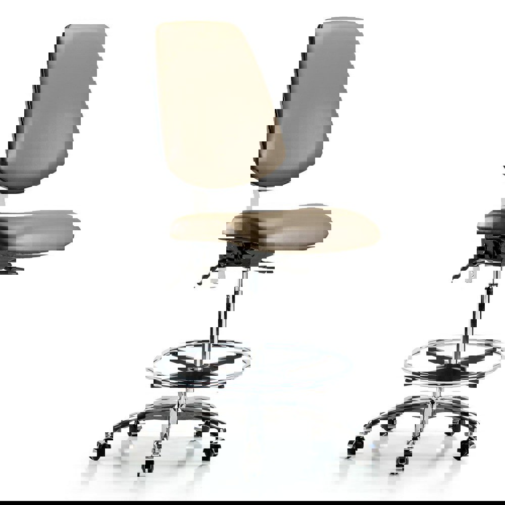 Task Chair: Vinyl, Taupe