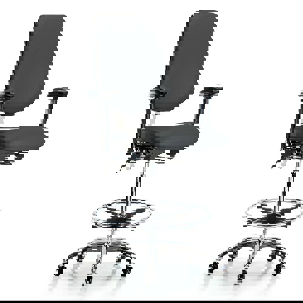 Task Chair: Vinyl, Charcoal