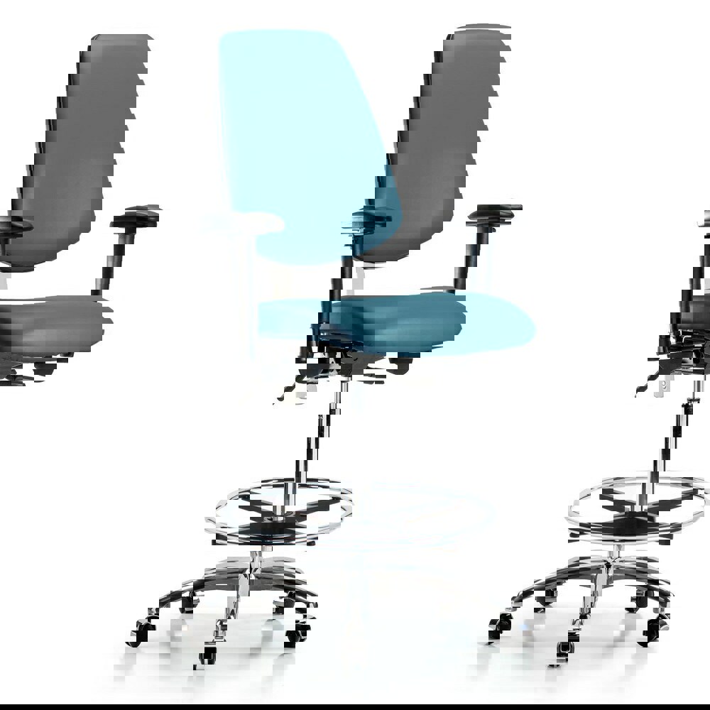 Task Chair: Vinyl, Marine Blue