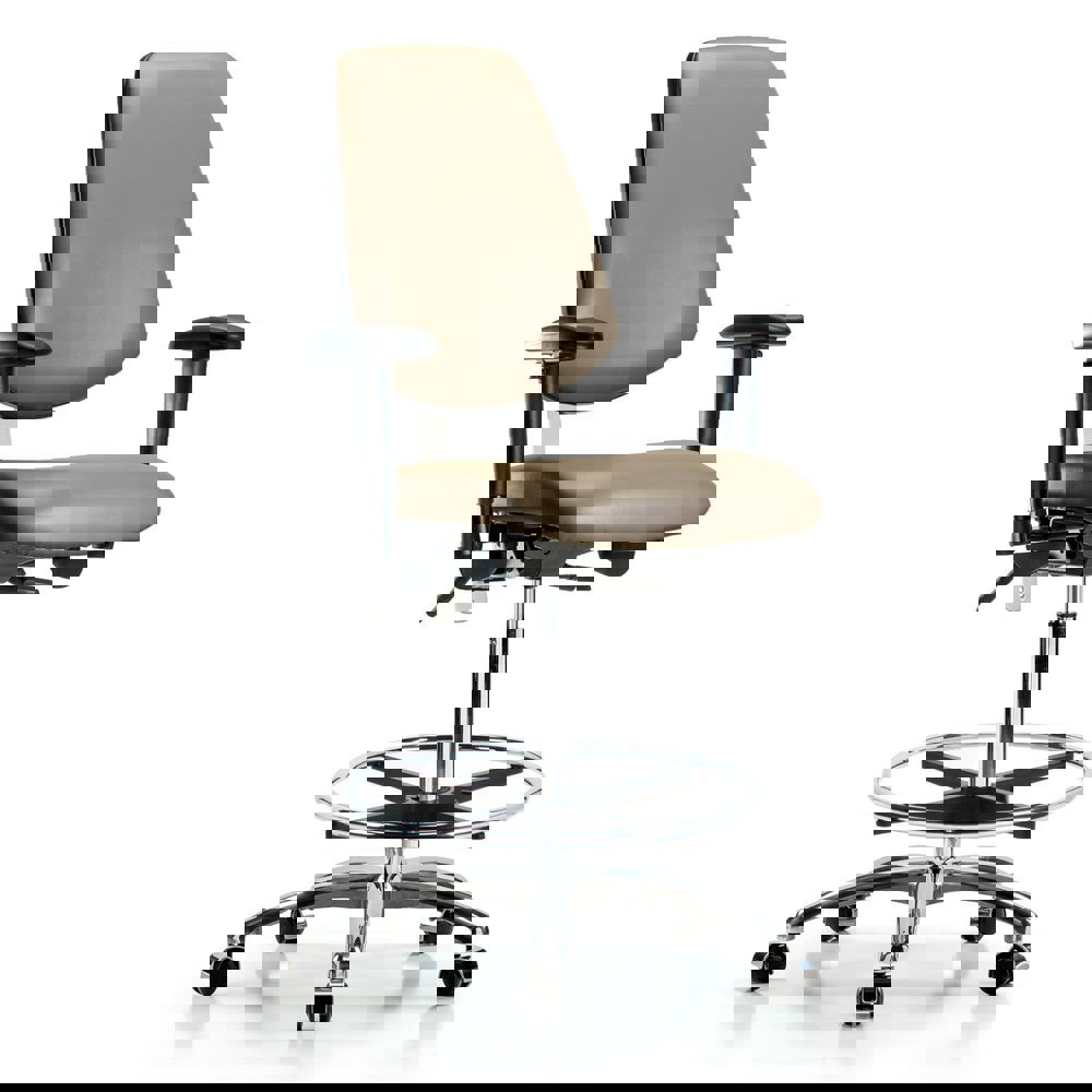 Task Chair: Vinyl, Taupe