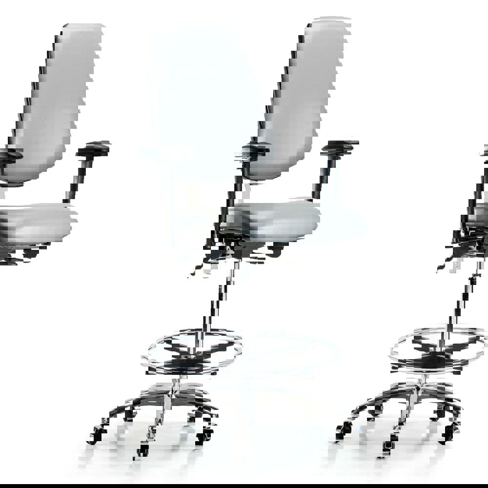 Task Chair: Vinyl, Sterling