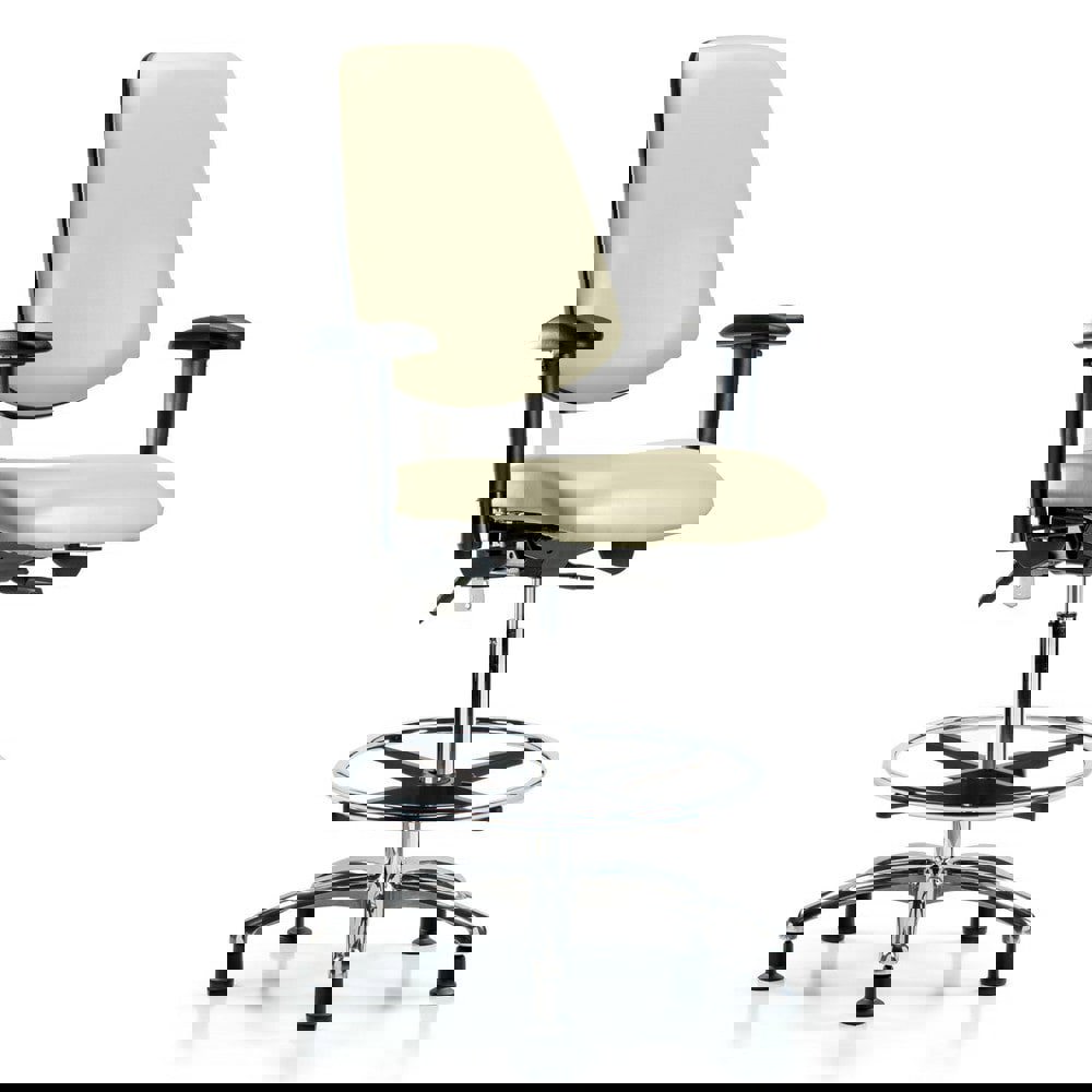 Task Chair: Vinyl, Adobe White