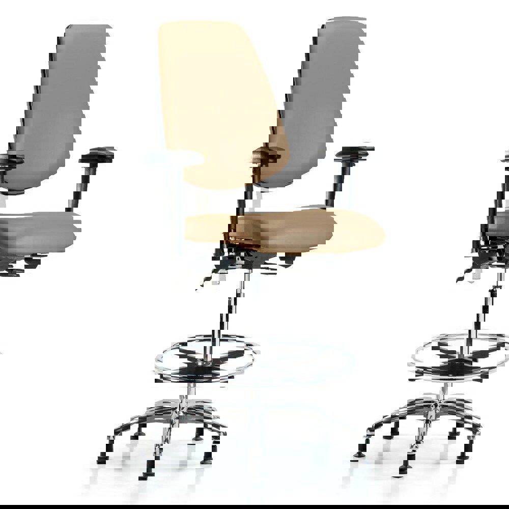 Task Chair: Vinyl, Taupe