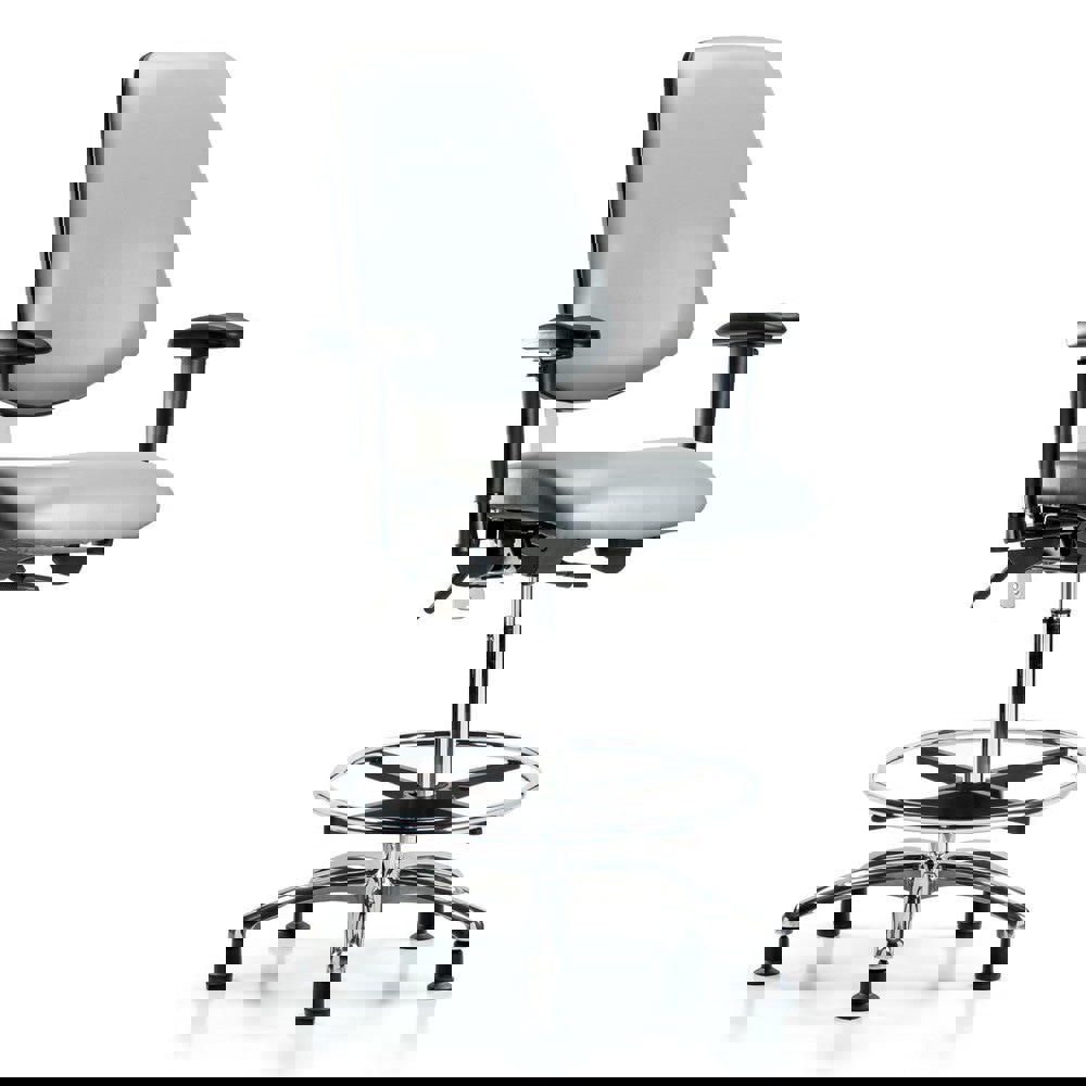 Task Chair: Vinyl, Sterling