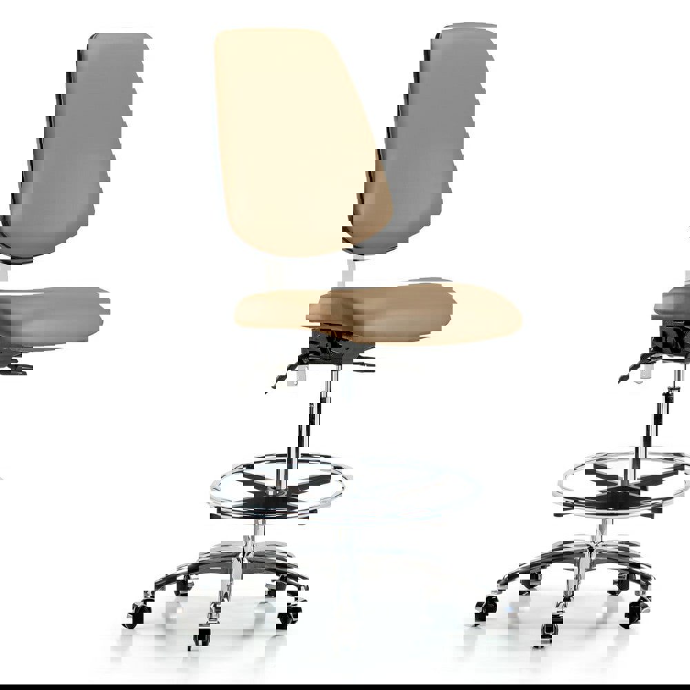 Task Chair: Vinyl, Taupe