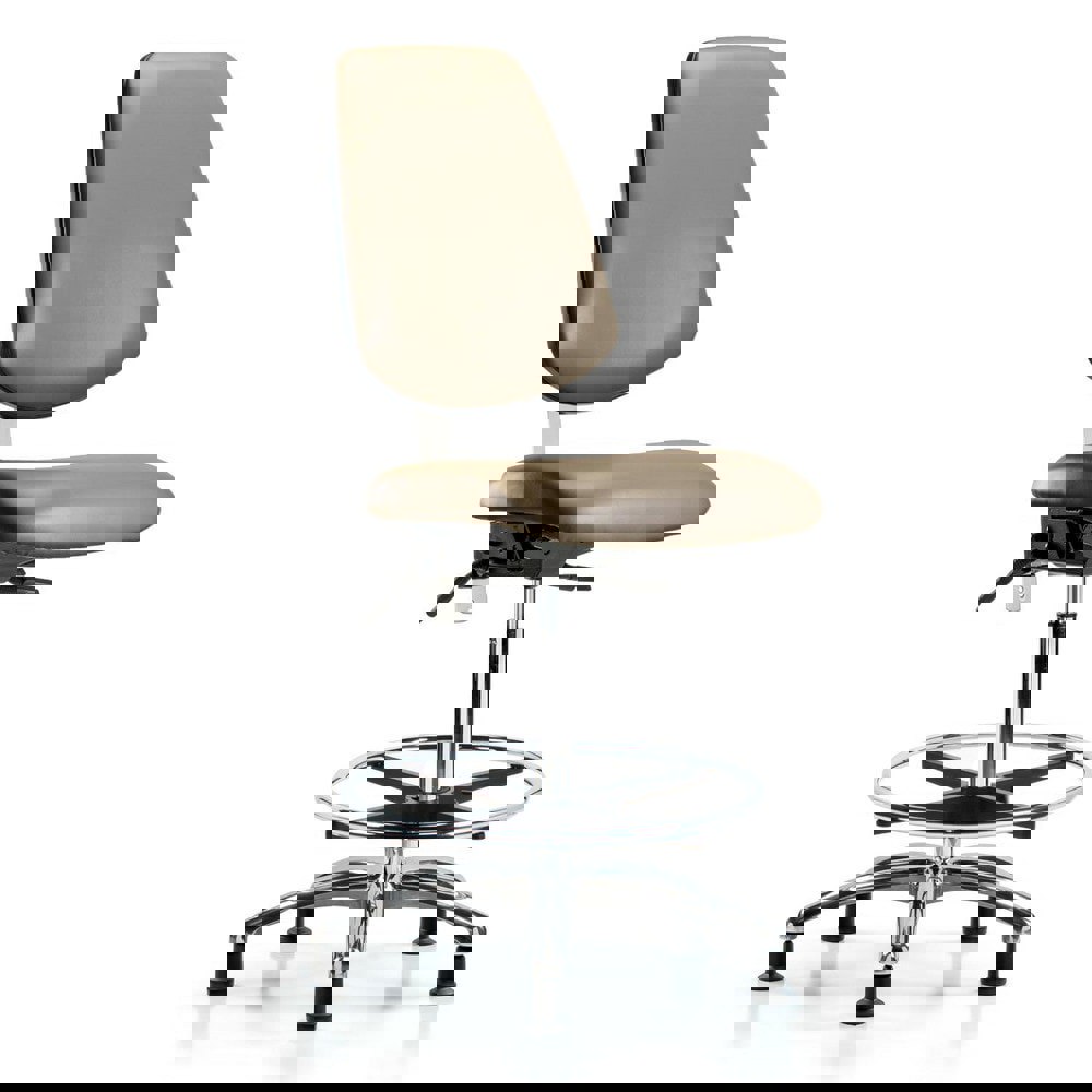 Task Chair: Vinyl, Taupe