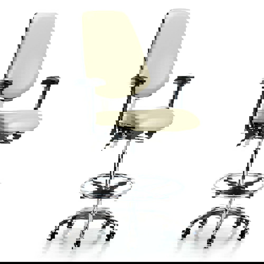 Task Chair: Vinyl, Adobe White