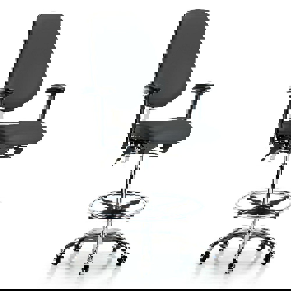 Task Chair: Vinyl, Charcoal