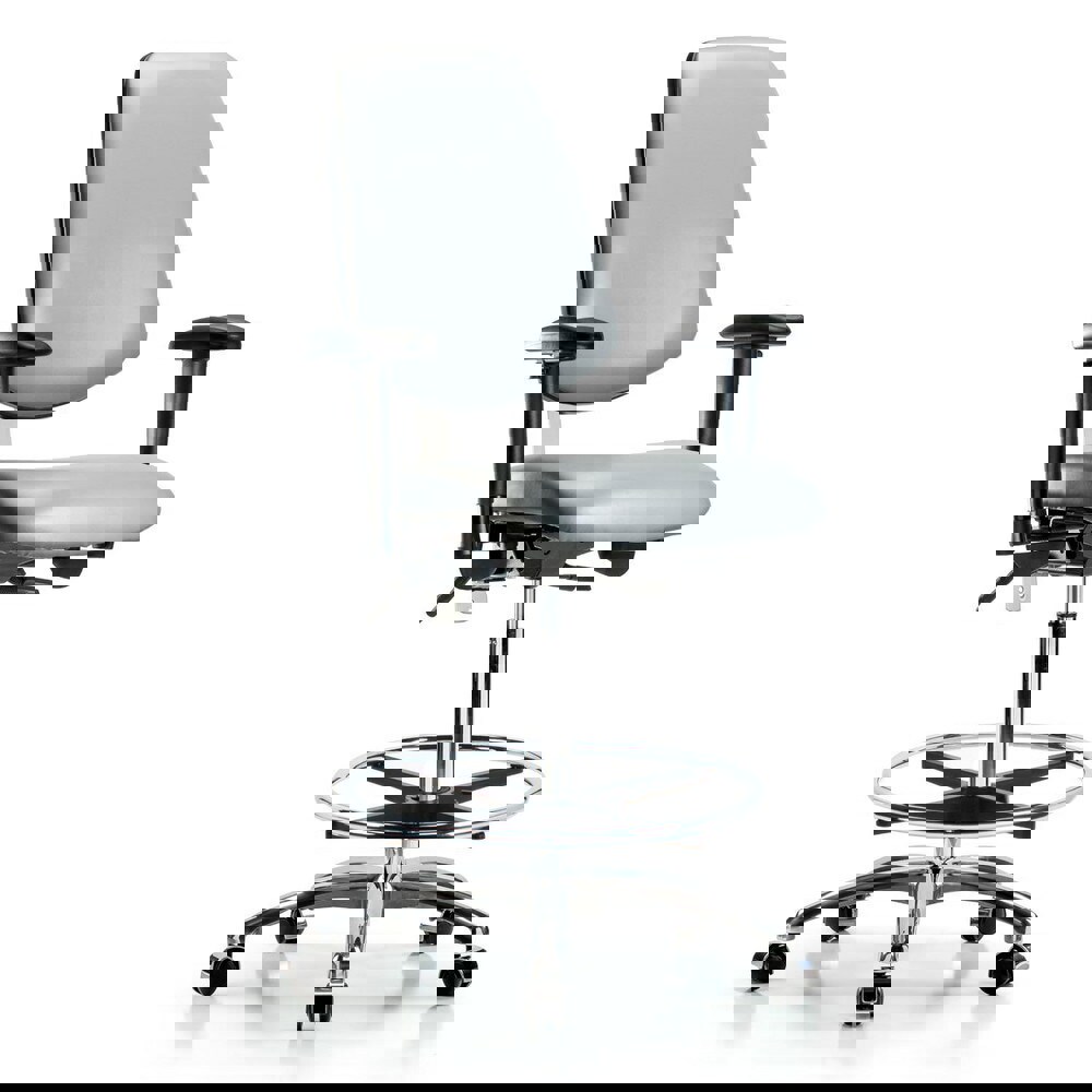 Task Chair: Vinyl, Sterling