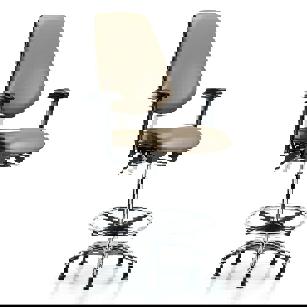 Task Chair: Vinyl, Taupe