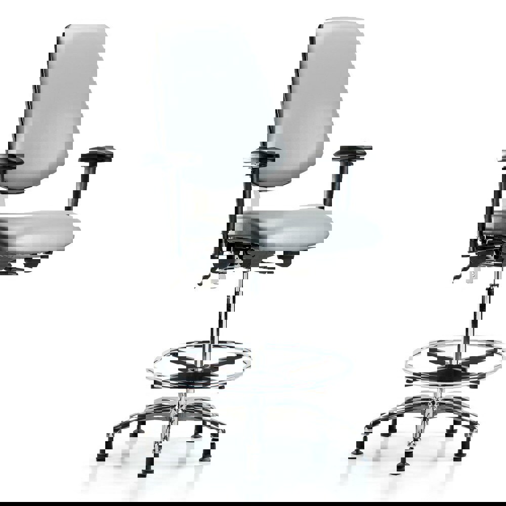 Task Chair: Vinyl, Sterling