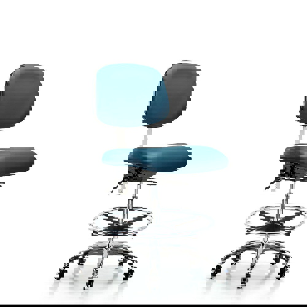 Task Chair: Vinyl, Marine Blue