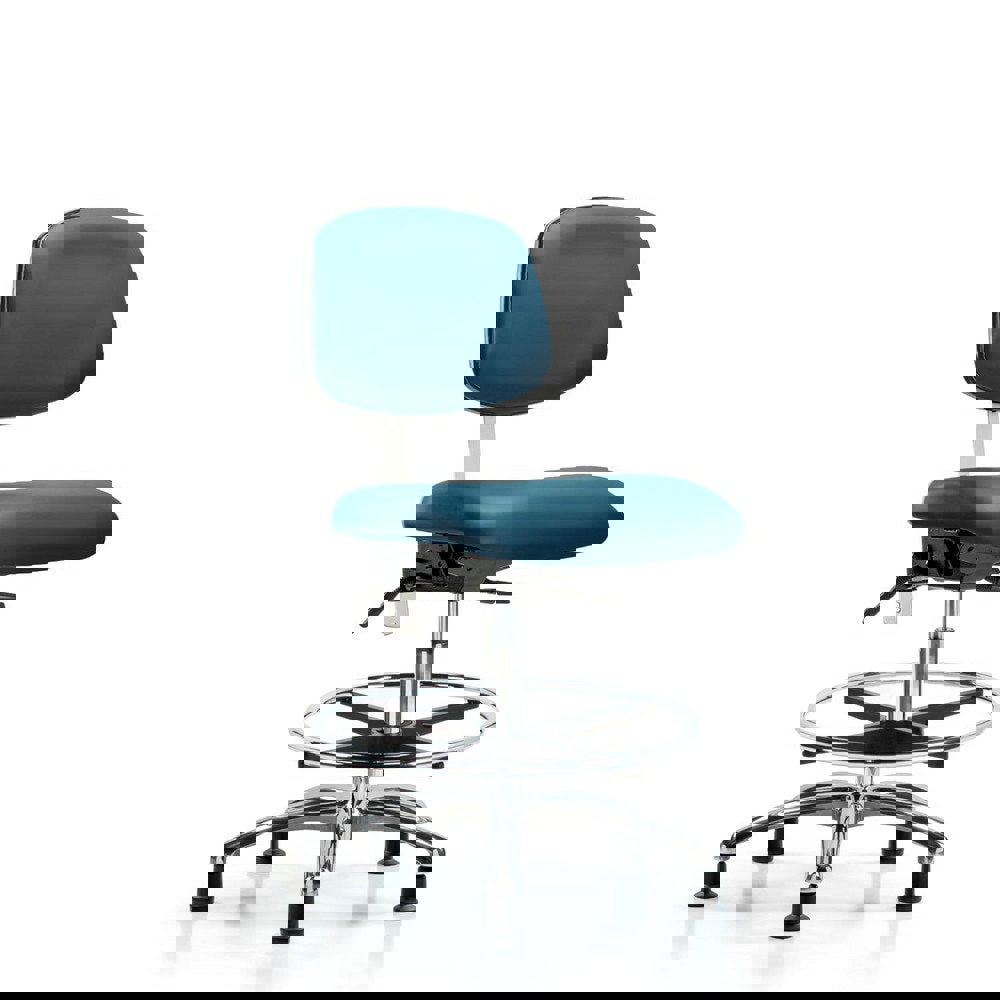 Task Chair: Vinyl, Marine Blue