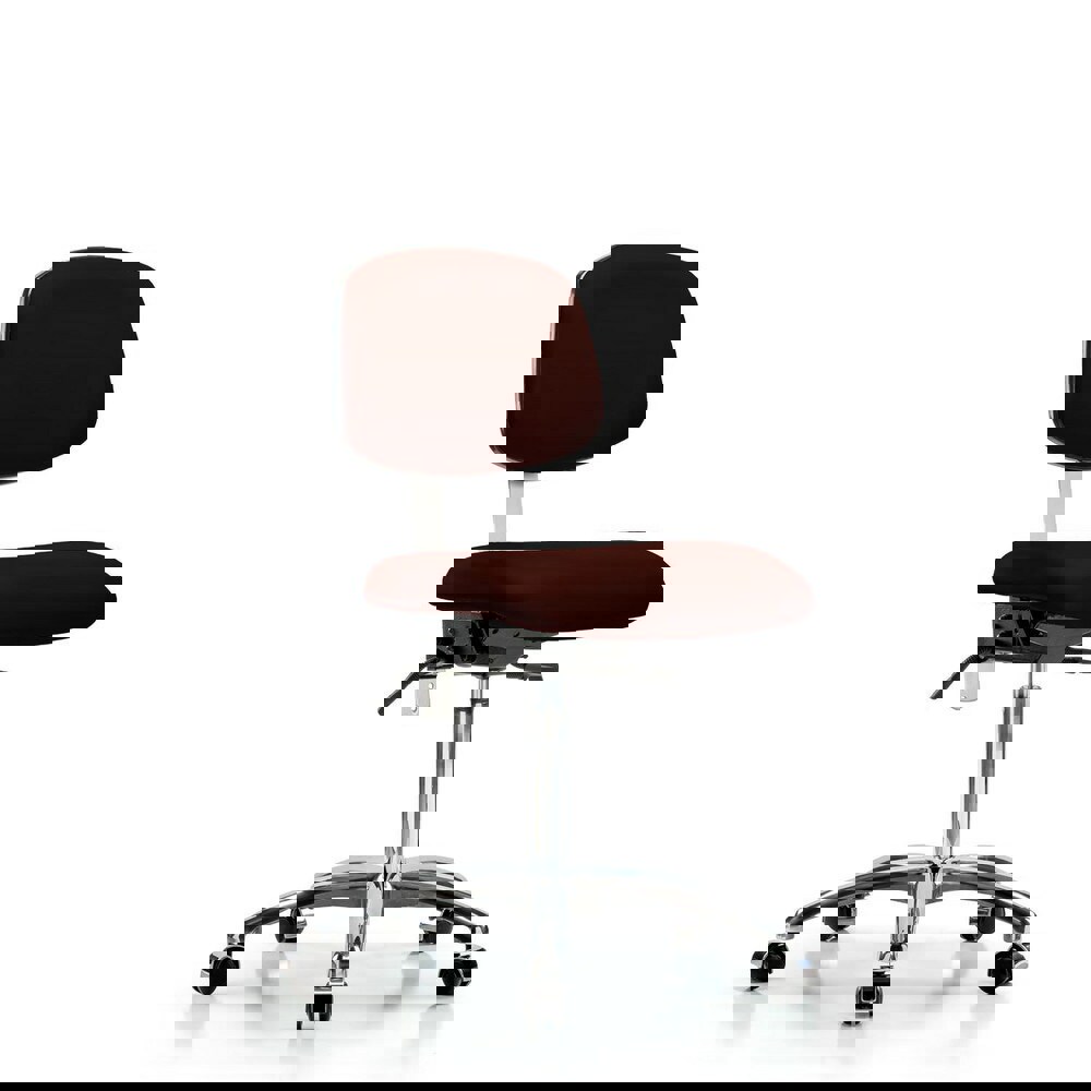 Task Chair: Vinyl, Burgundy