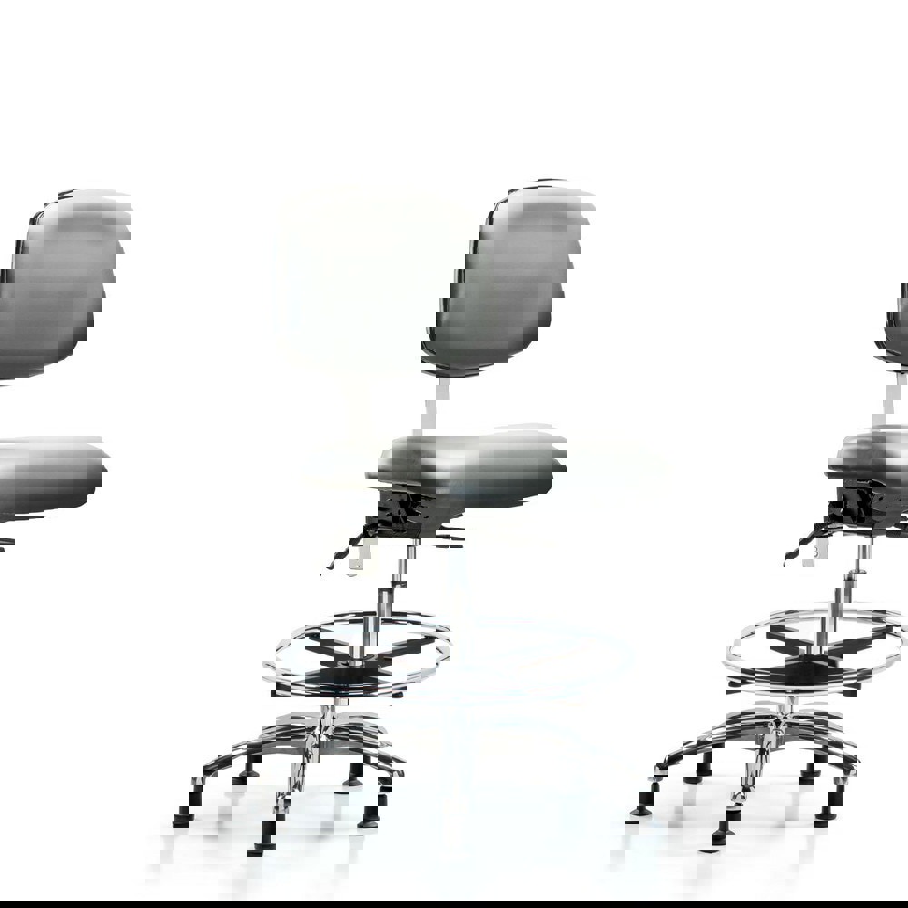 Task Chair: Vinyl, Sterling