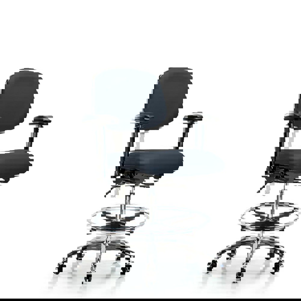 Task Chair: Vinyl, Imperial Blue