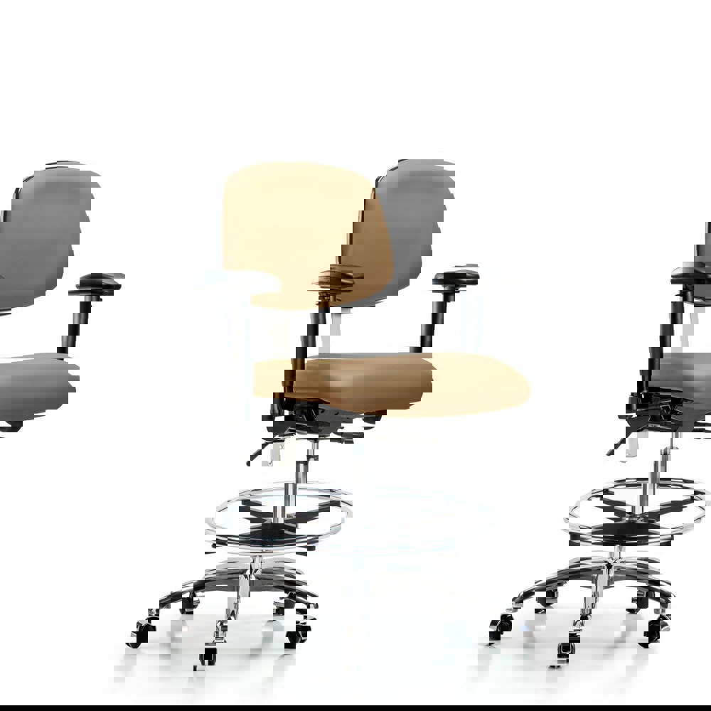 Task Chair: Vinyl, Taupe