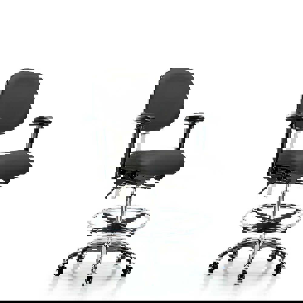 Task Chair: Vinyl, Charcoal