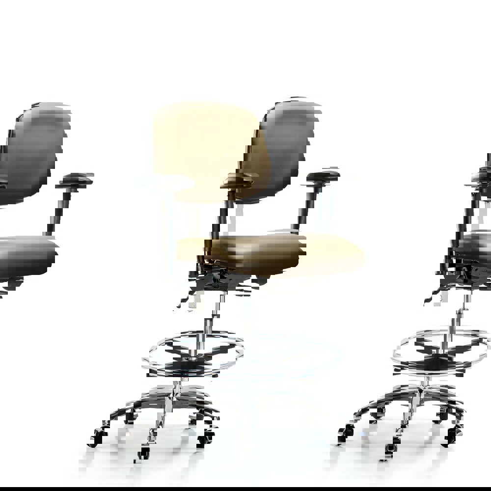 Task Chair: Vinyl, Taupe