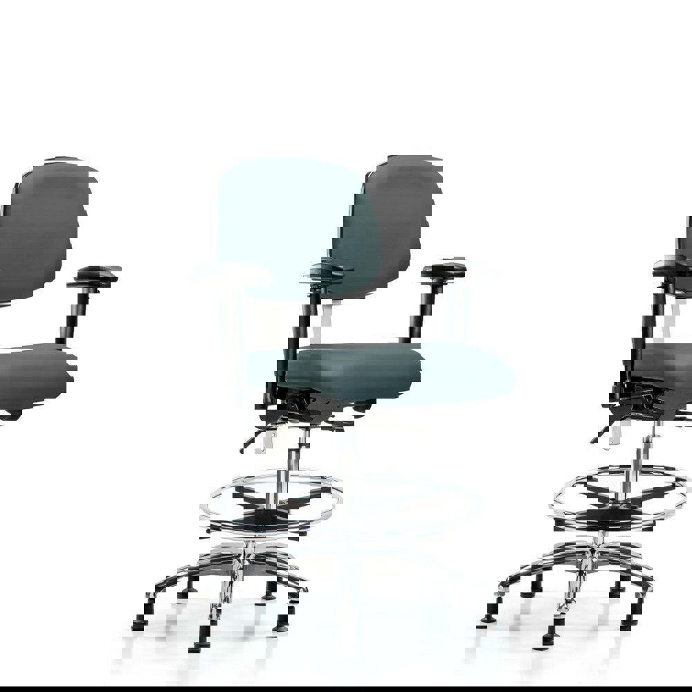 Task Chair: Vinyl, Colonial Blue