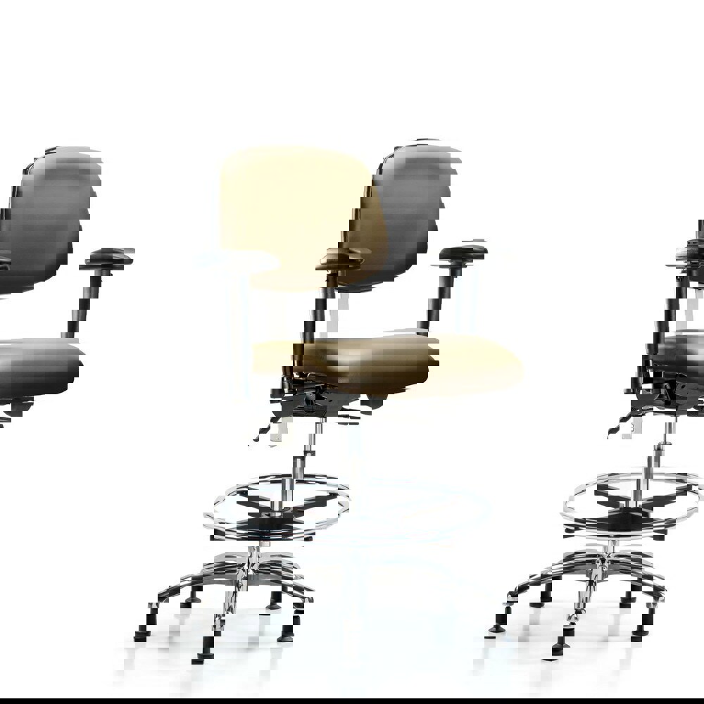 Task Chair: Vinyl, Taupe