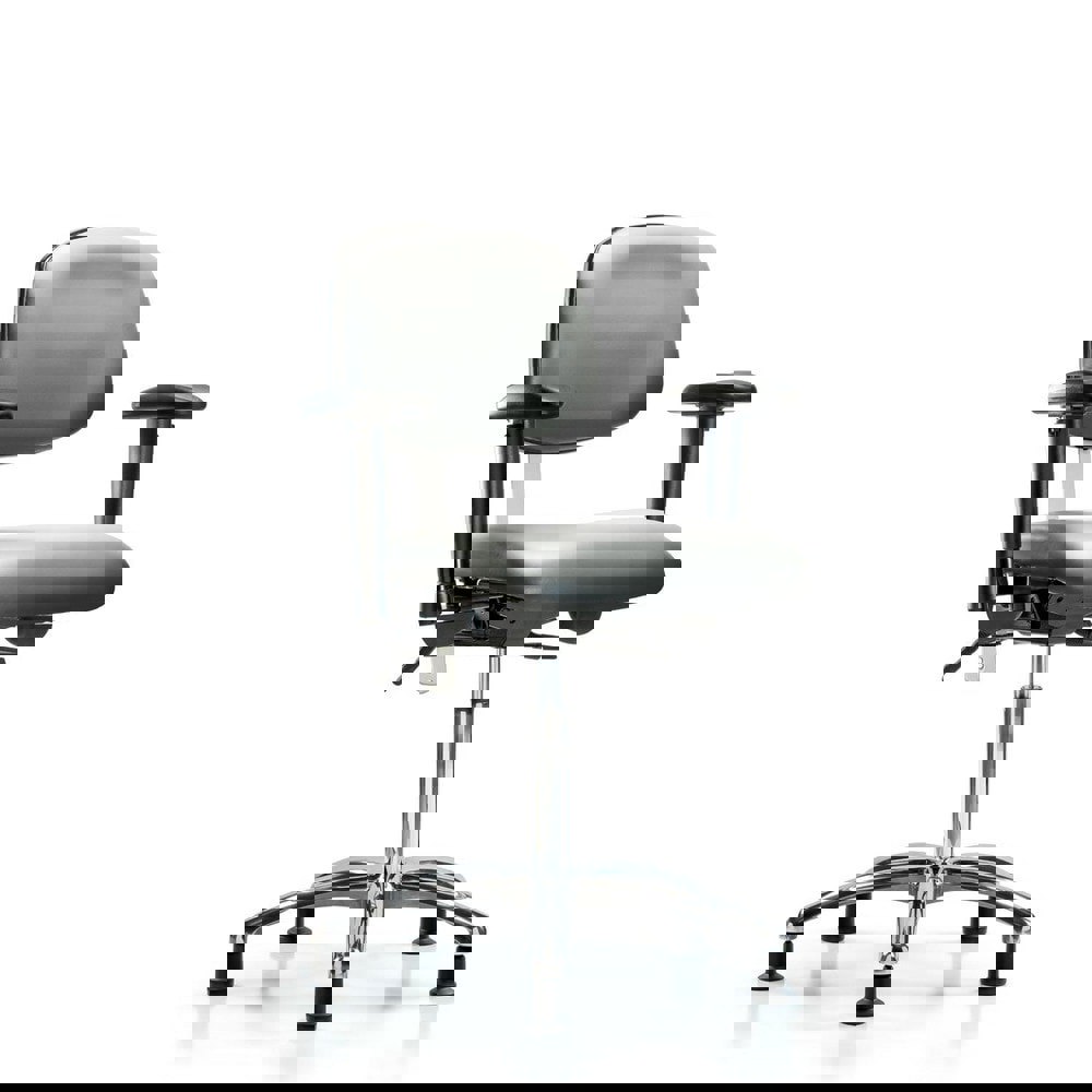 Task Chair: Vinyl, Sterling