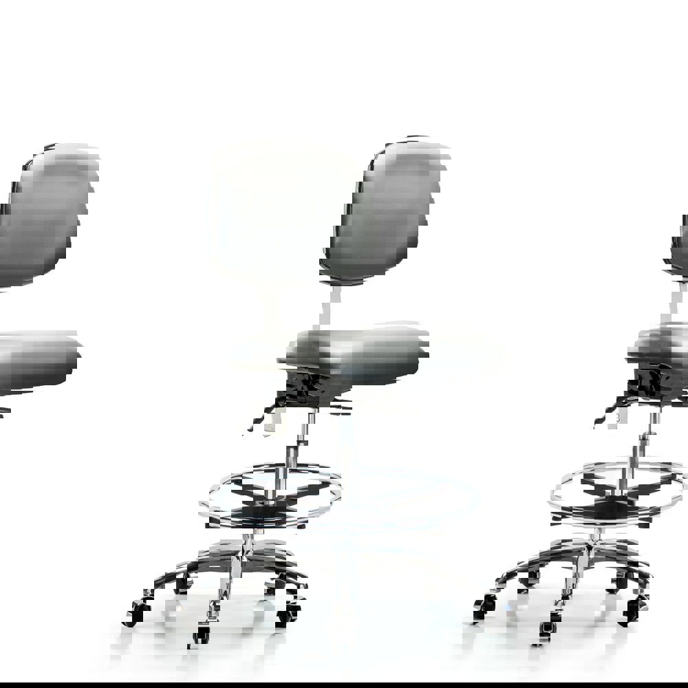 Task Chair: Vinyl, Sterling