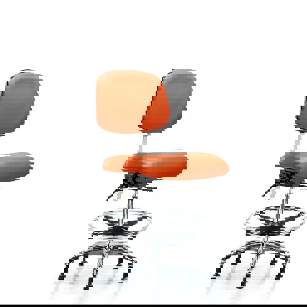 Task Chair: Vinyl, Orange Kist