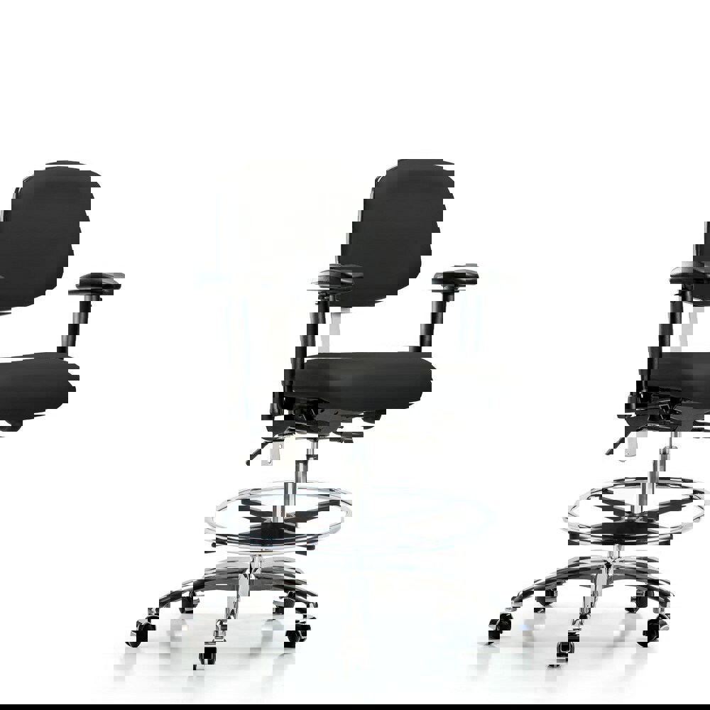 Task Chair: Vinyl, Black