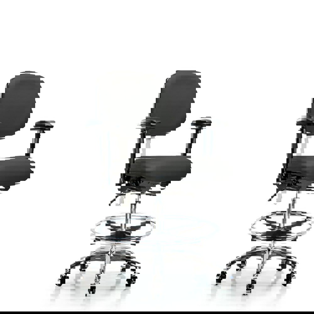 Task Chair: Vinyl, Charcoal