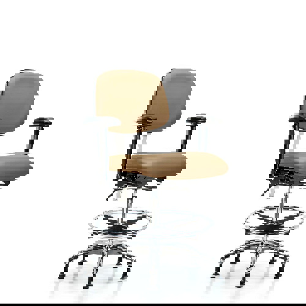 Task Chair: Vinyl, Taupe