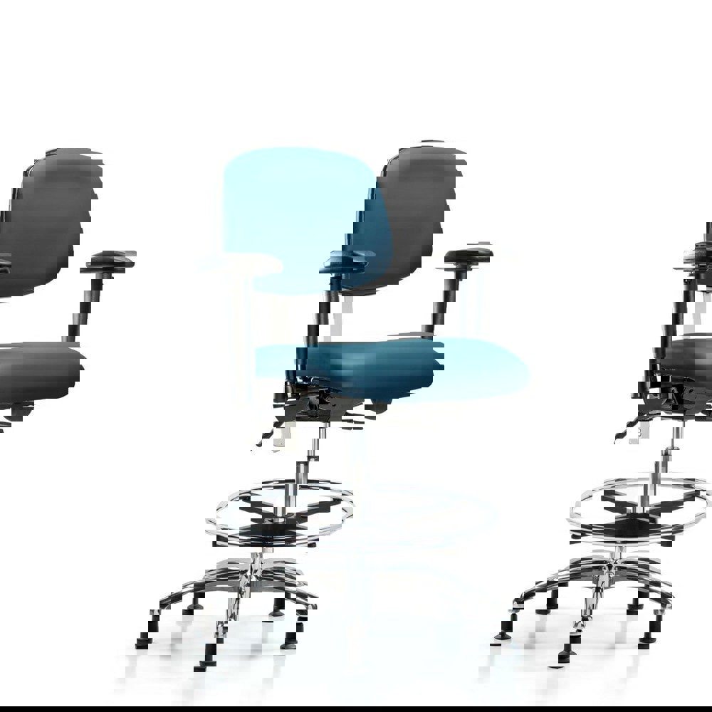 Task Chair: Vinyl, Marine Blue