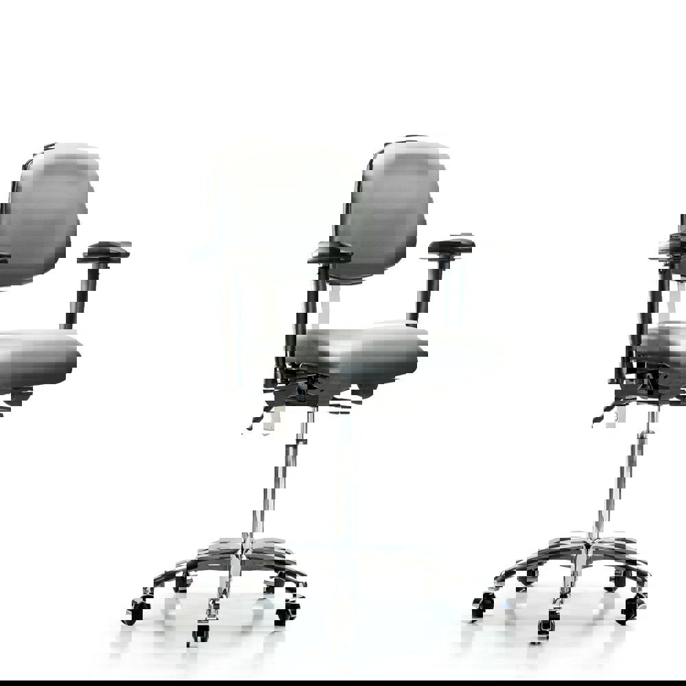 Task Chair: Vinyl, Sterling