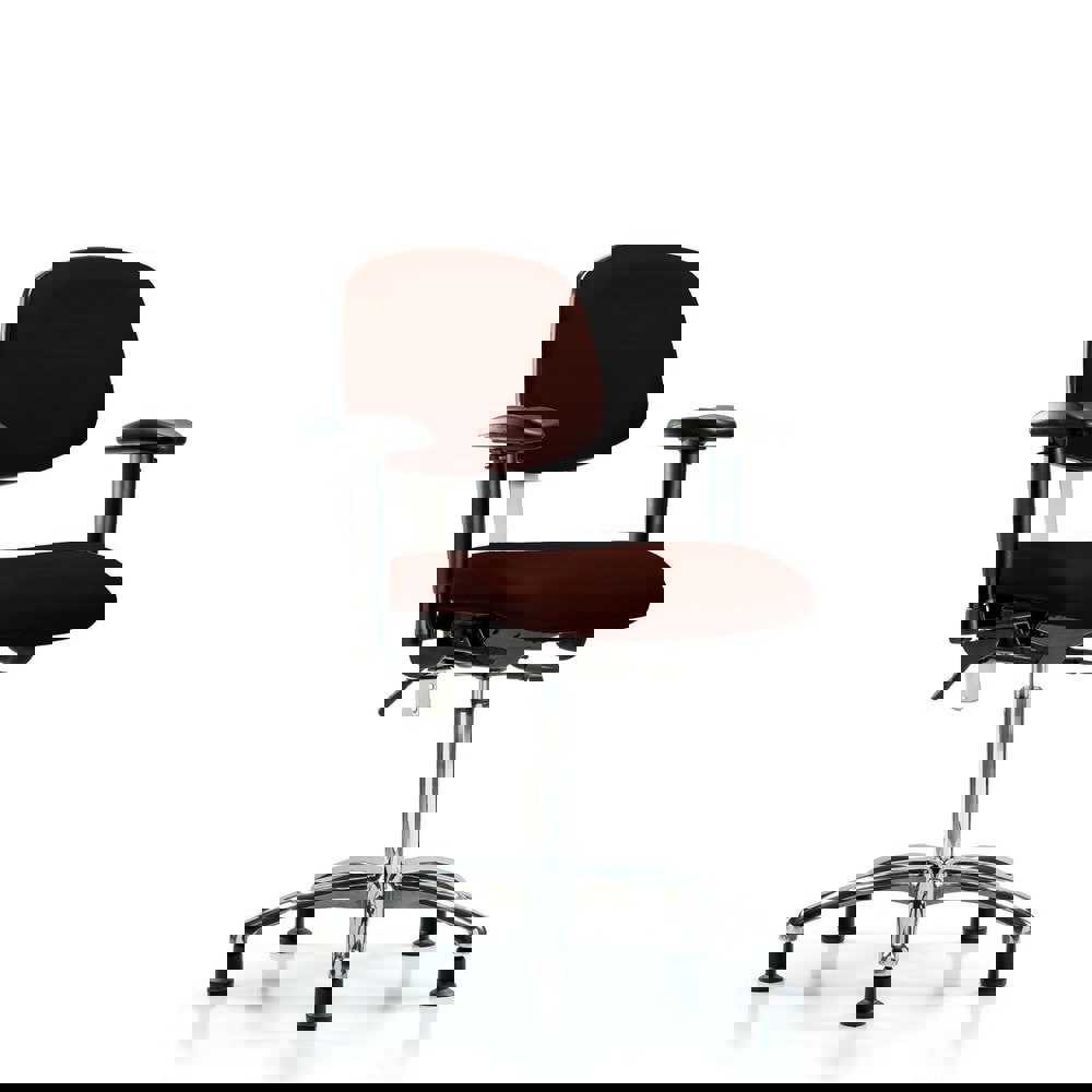 Task Chair: Vinyl, Burgundy