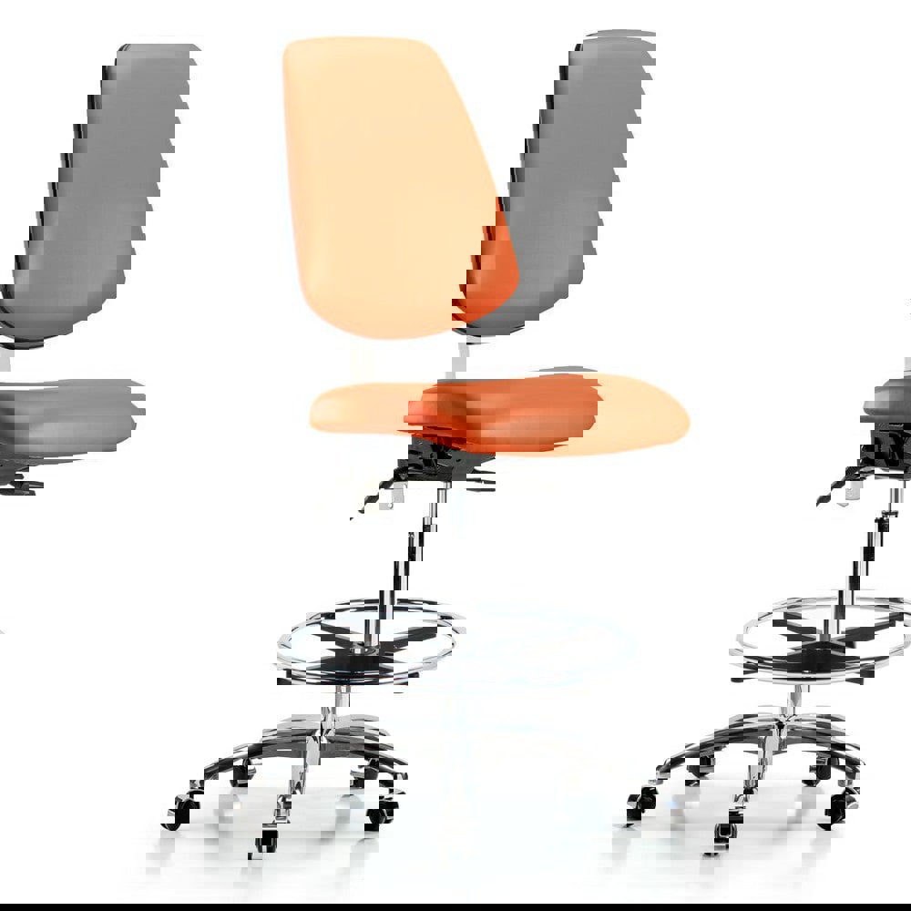 Task Chair: Vinyl, Orange Kist