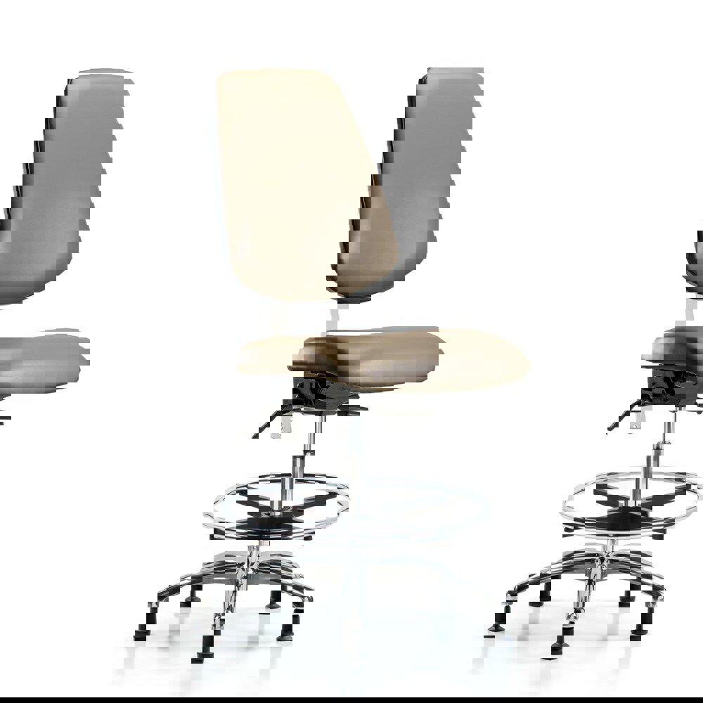 Task Chair: Vinyl, Taupe