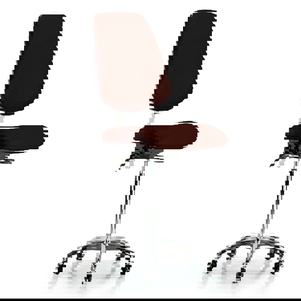 Task Chair: Vinyl, Burgundy