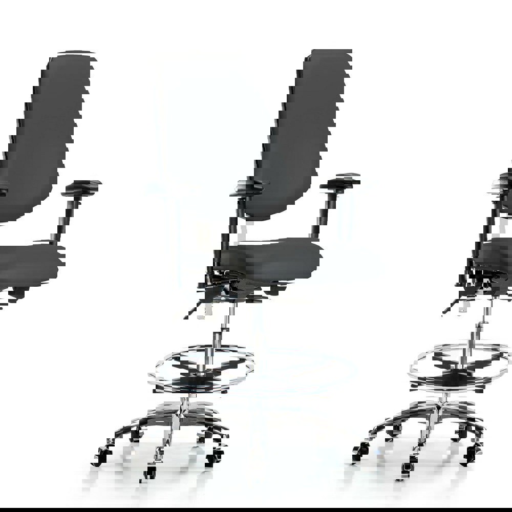 Task Chair: Vinyl, Charcoal