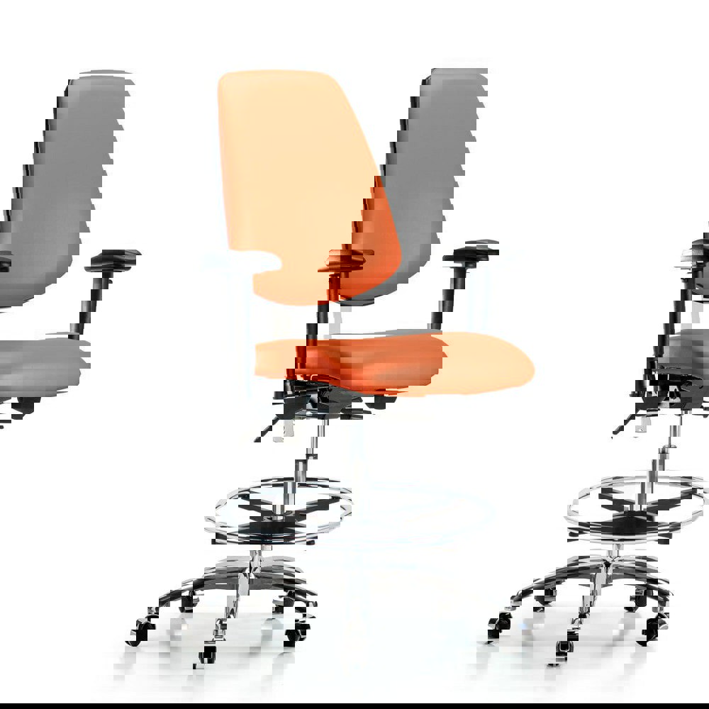 Task Chair: Vinyl, Orange Kist