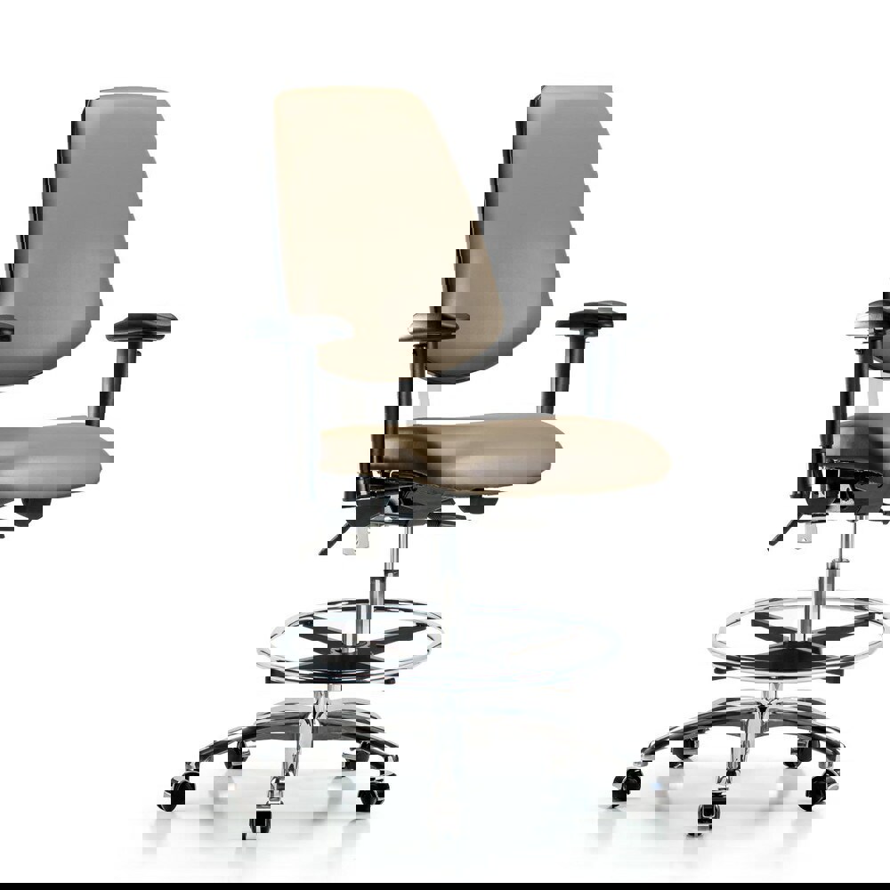 Task Chair: Vinyl, Taupe