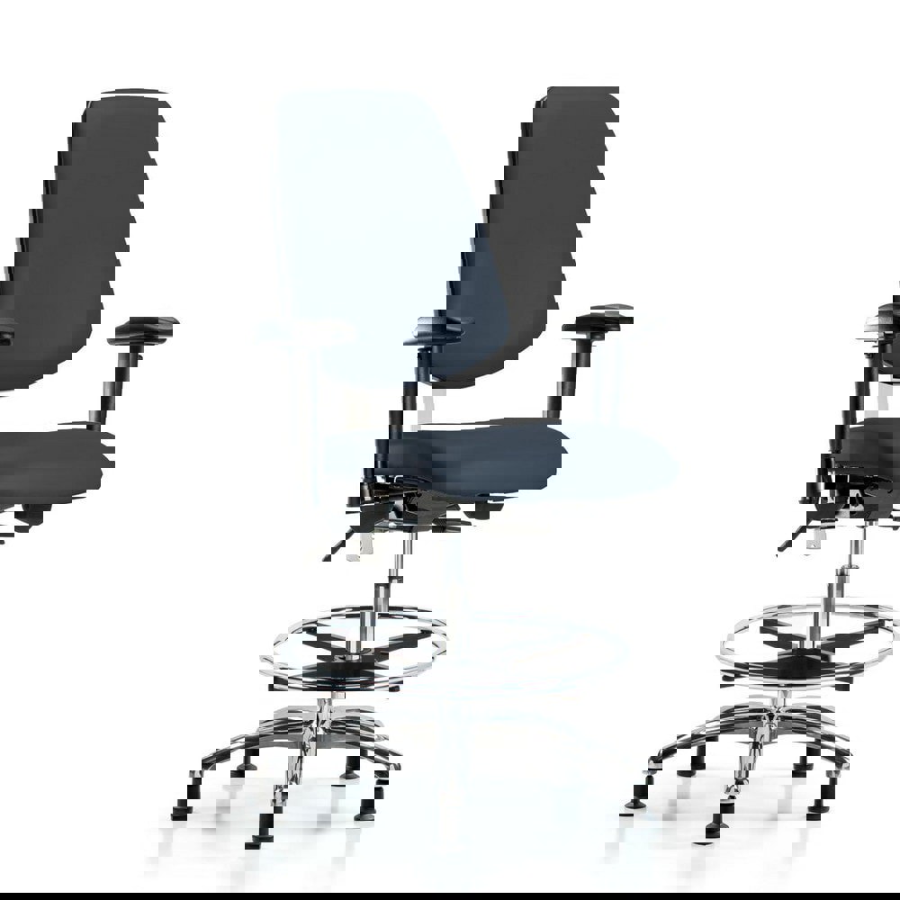 Task Chair: Vinyl, Imperial Blue