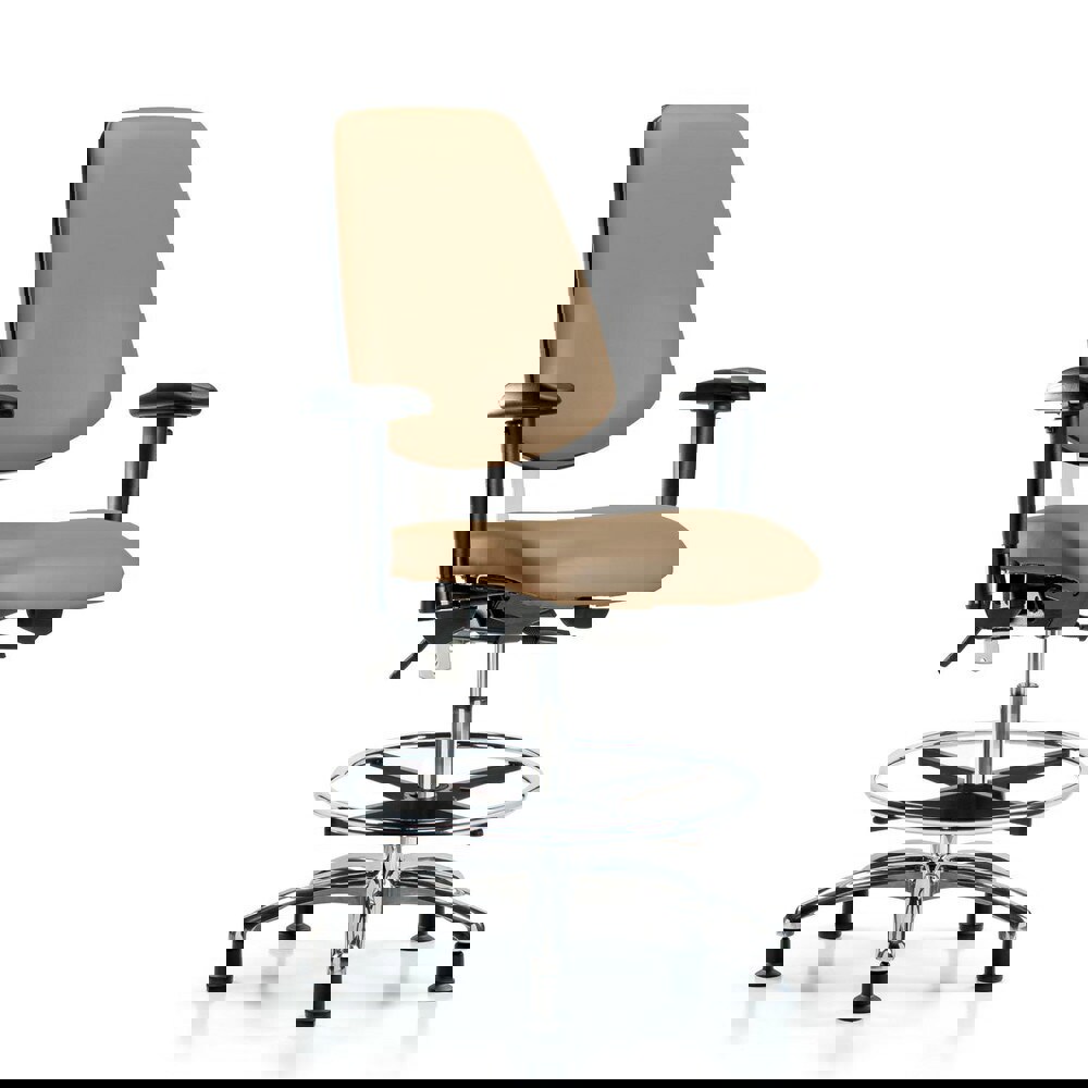 Task Chair: Vinyl, Taupe