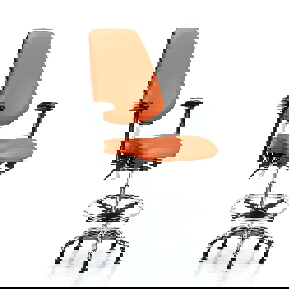 Task Chair: Vinyl, Orange Kist