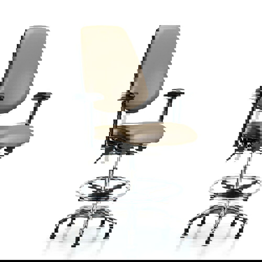 Task Chair: Vinyl, Taupe